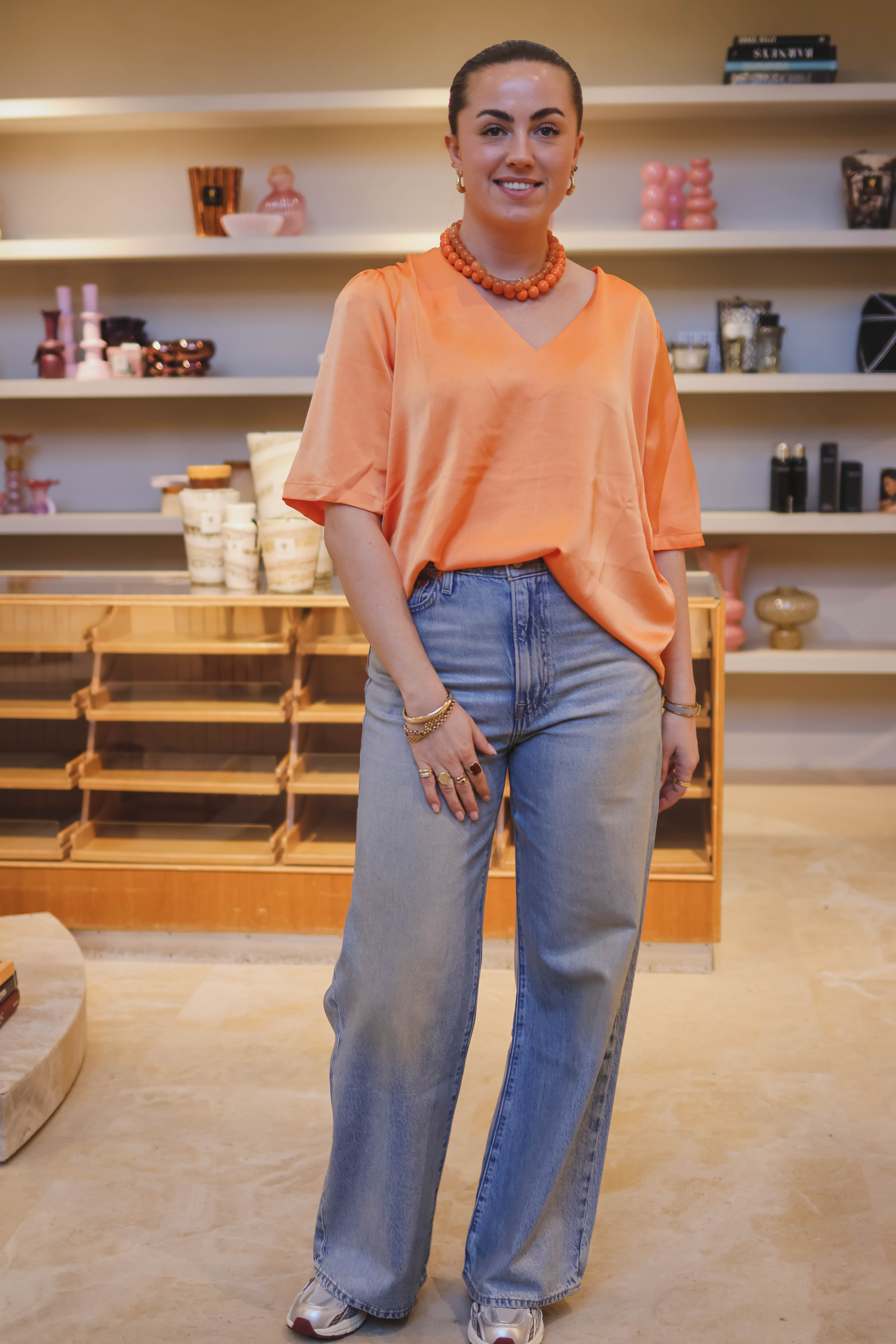 Neo  Noir Dames Blouse Oranje 2