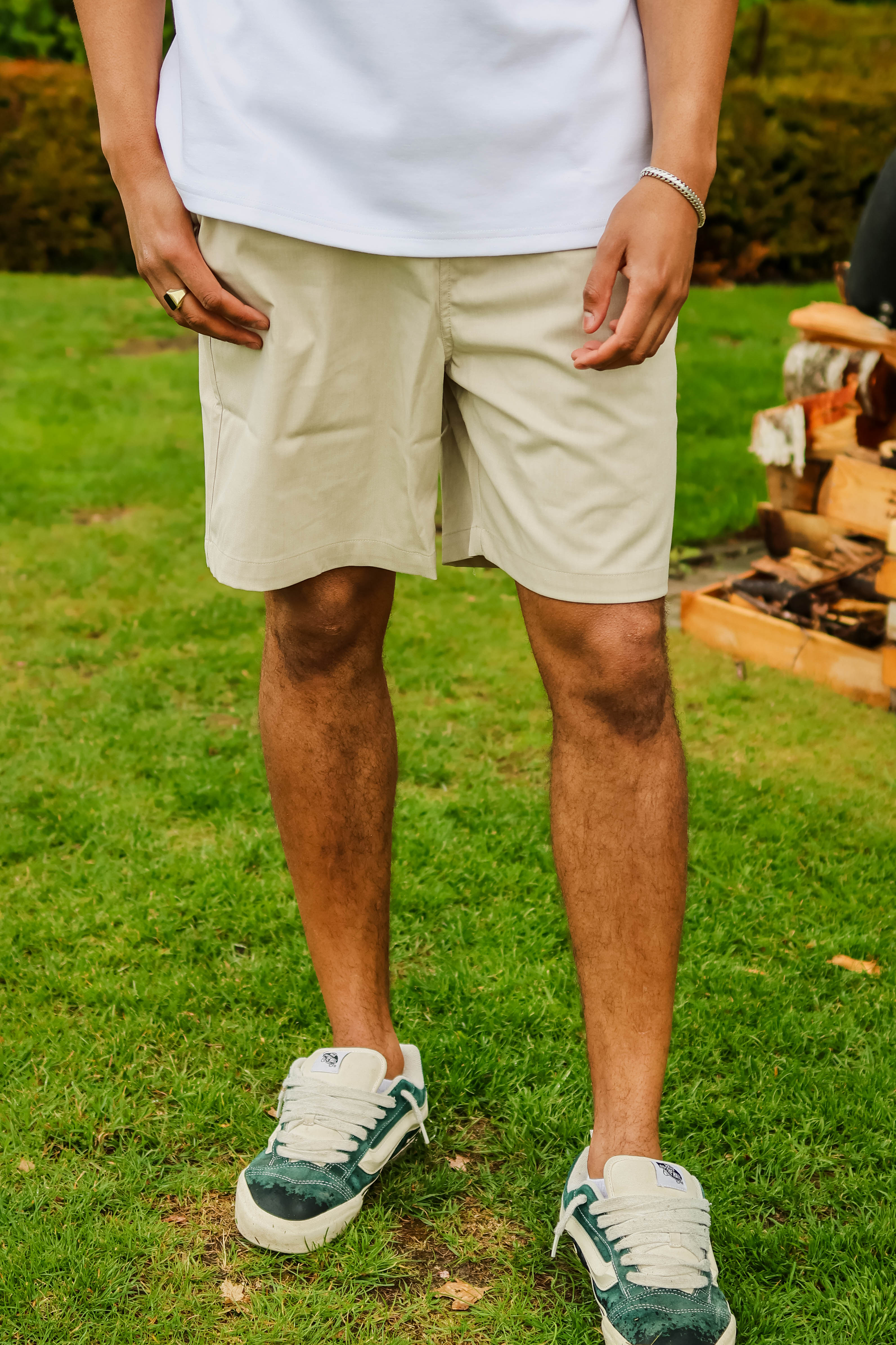 LAW OF THE SEA Heren Short Denim Beige 1