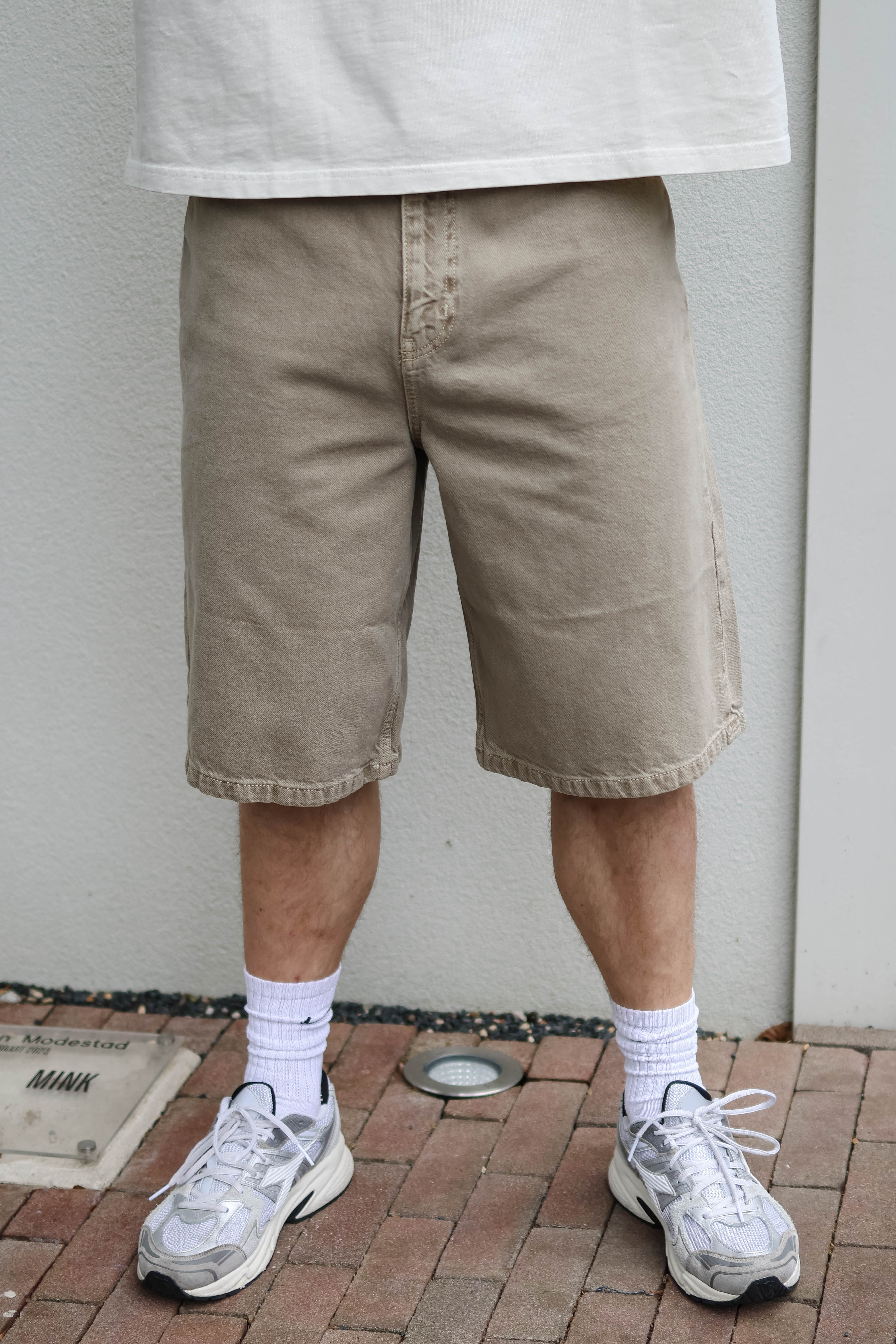 Woodbird Heren Short Denim Beige 2