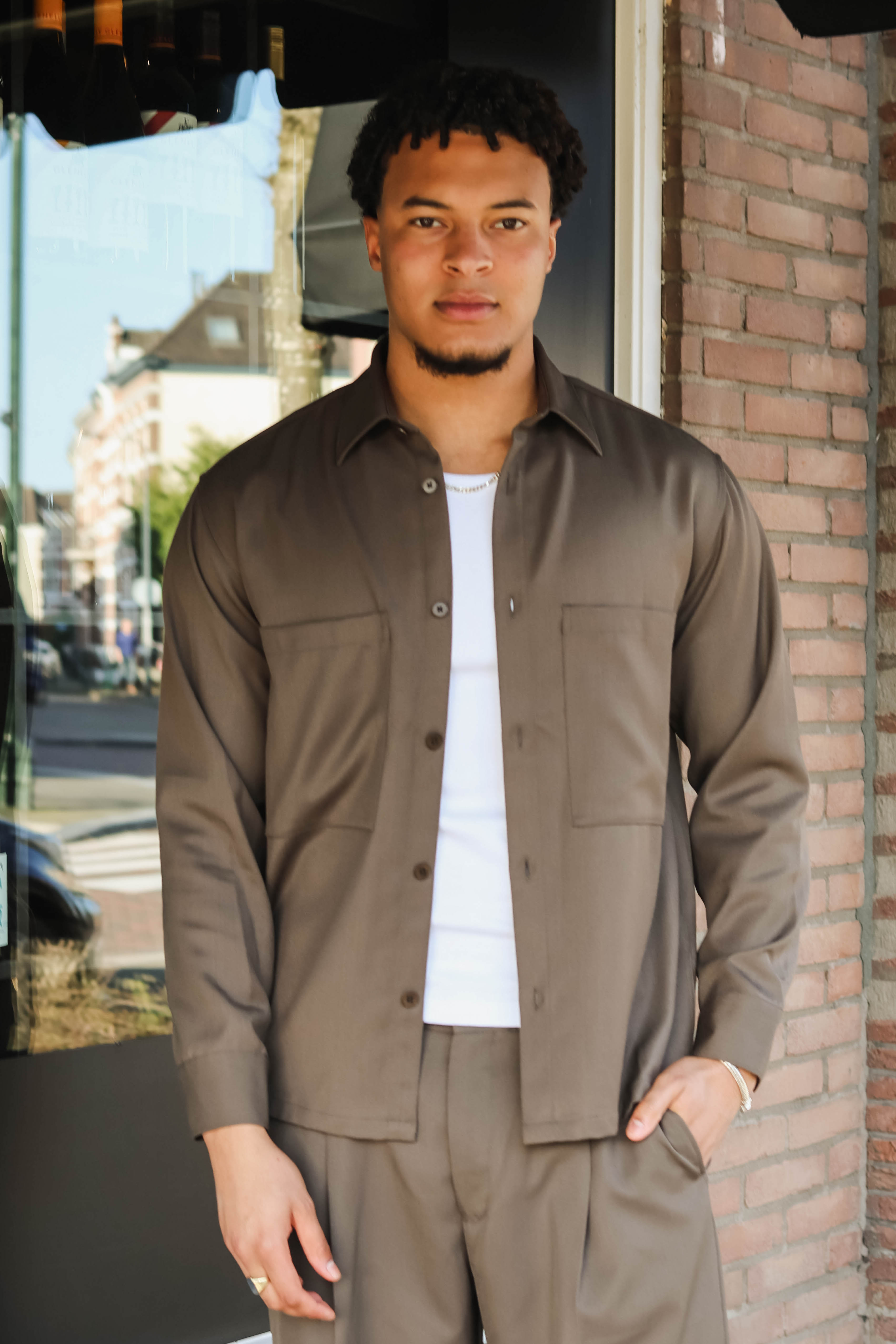 NN.07 Heren Overshirt Bruin 1