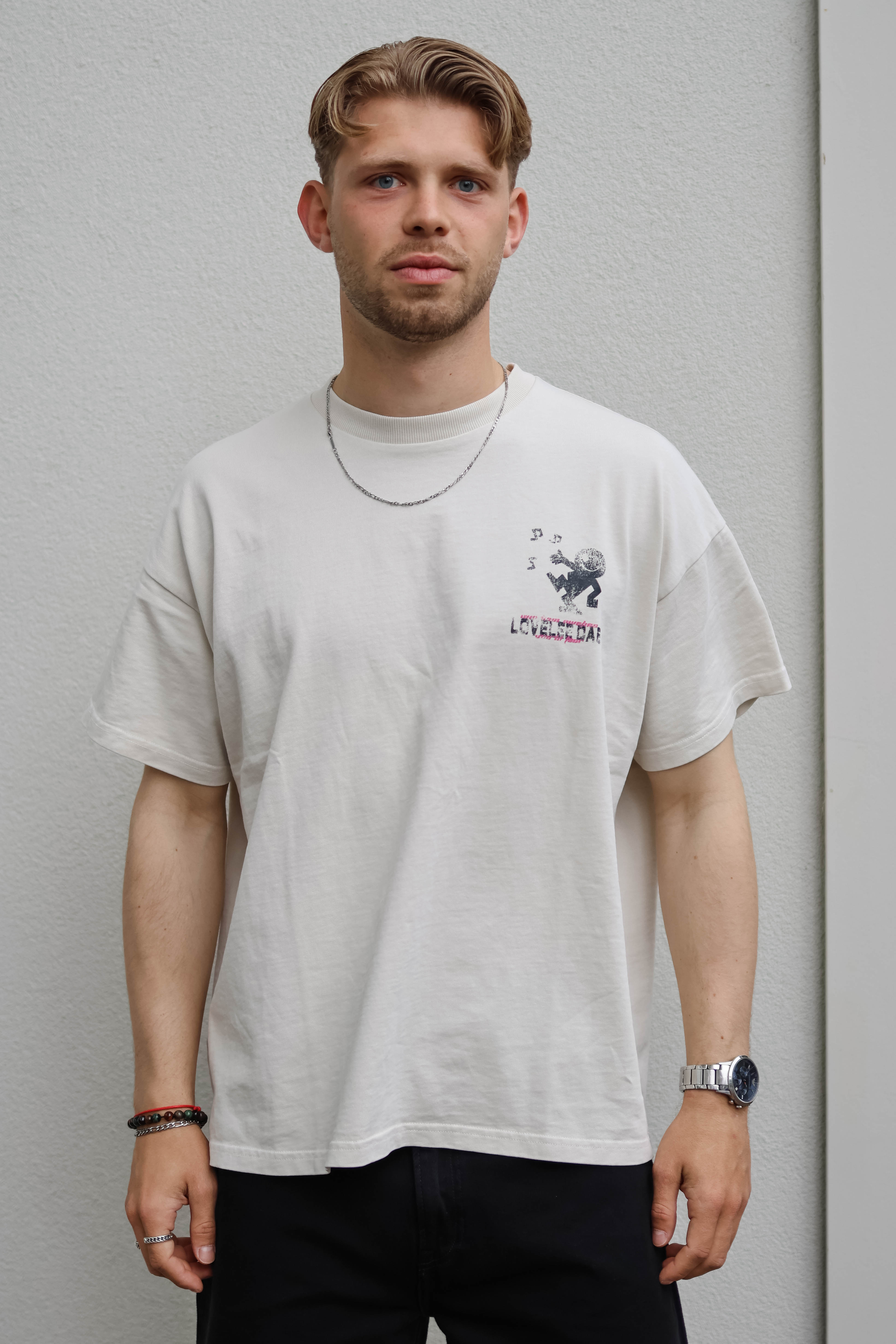 Lovelee Dae Heren T-shirt Wit 1