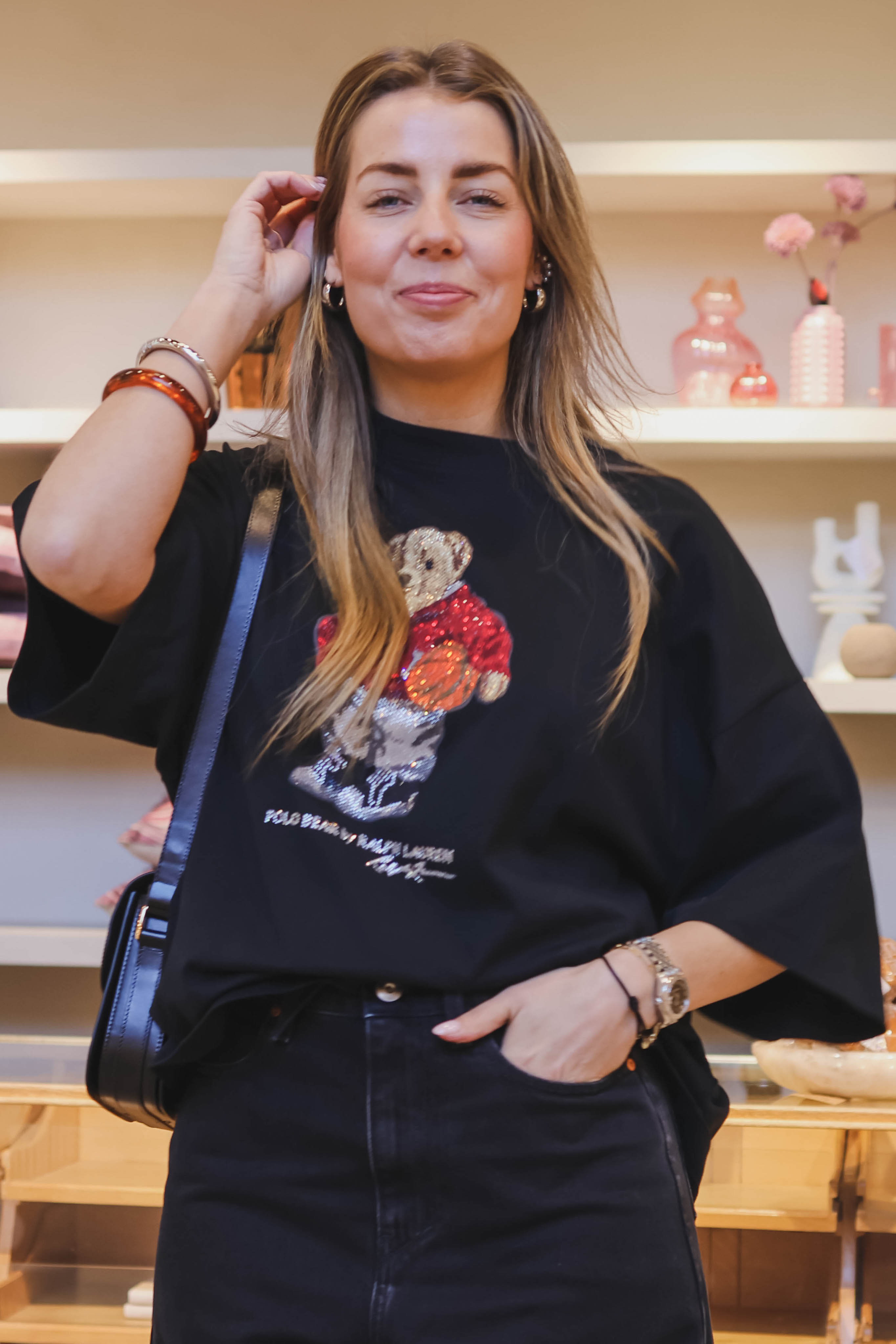 Ralph Lauren Dames T-shirt Zwart 1