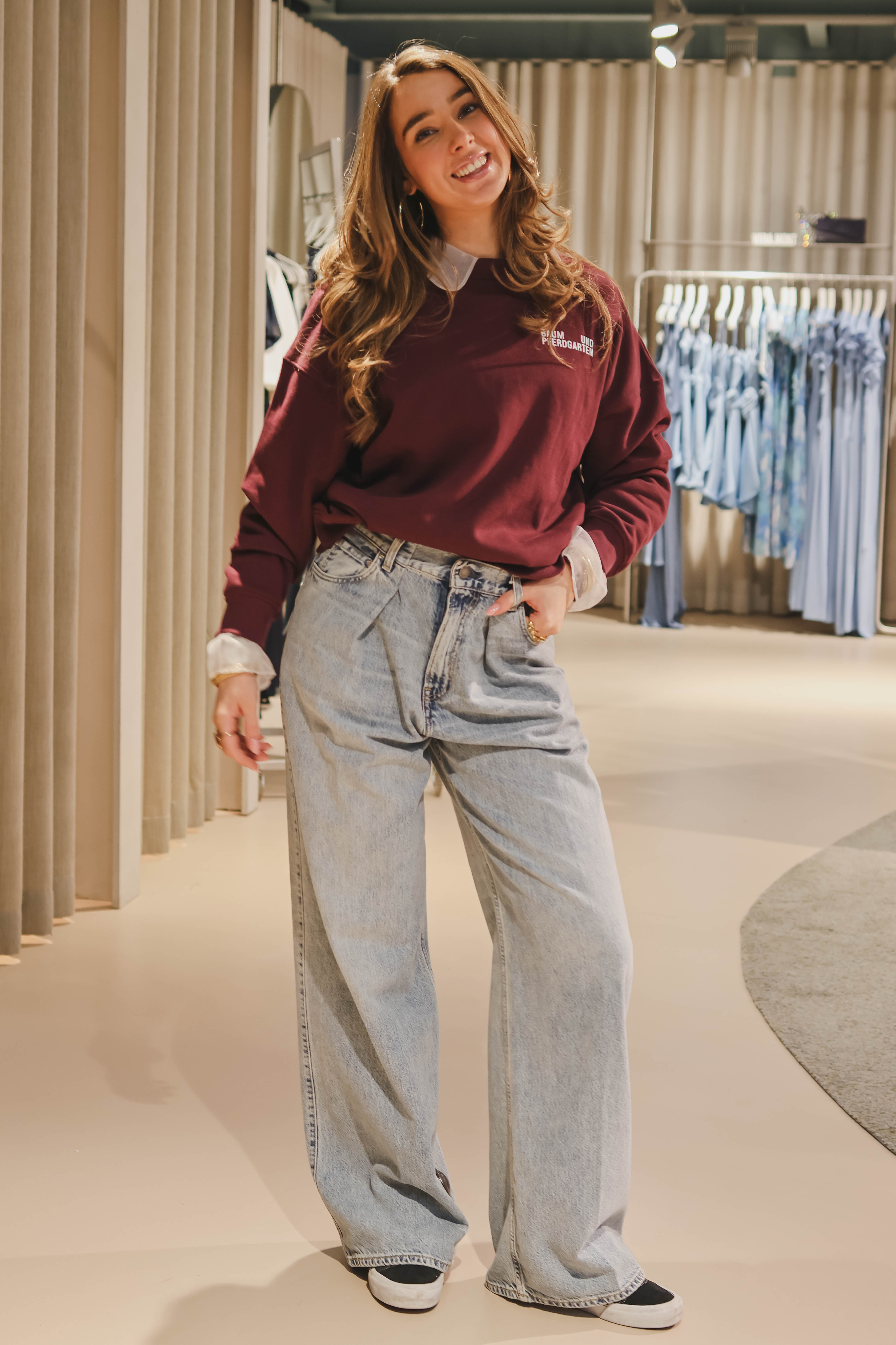 Baum und Pferdgarten Dames Trui Rood 3