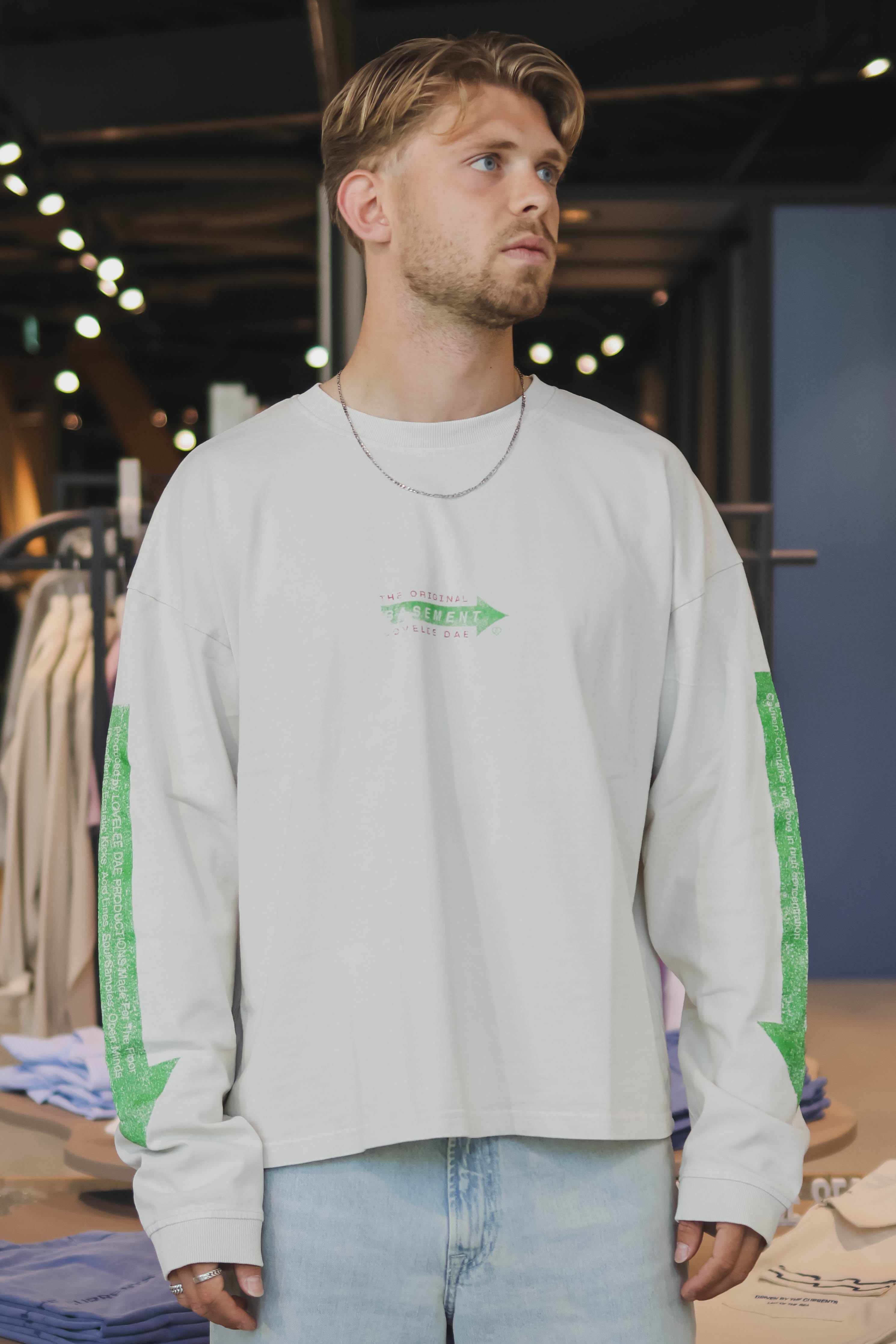 Lovelee Dae Heren T-shirt Longsleeve Wit 1