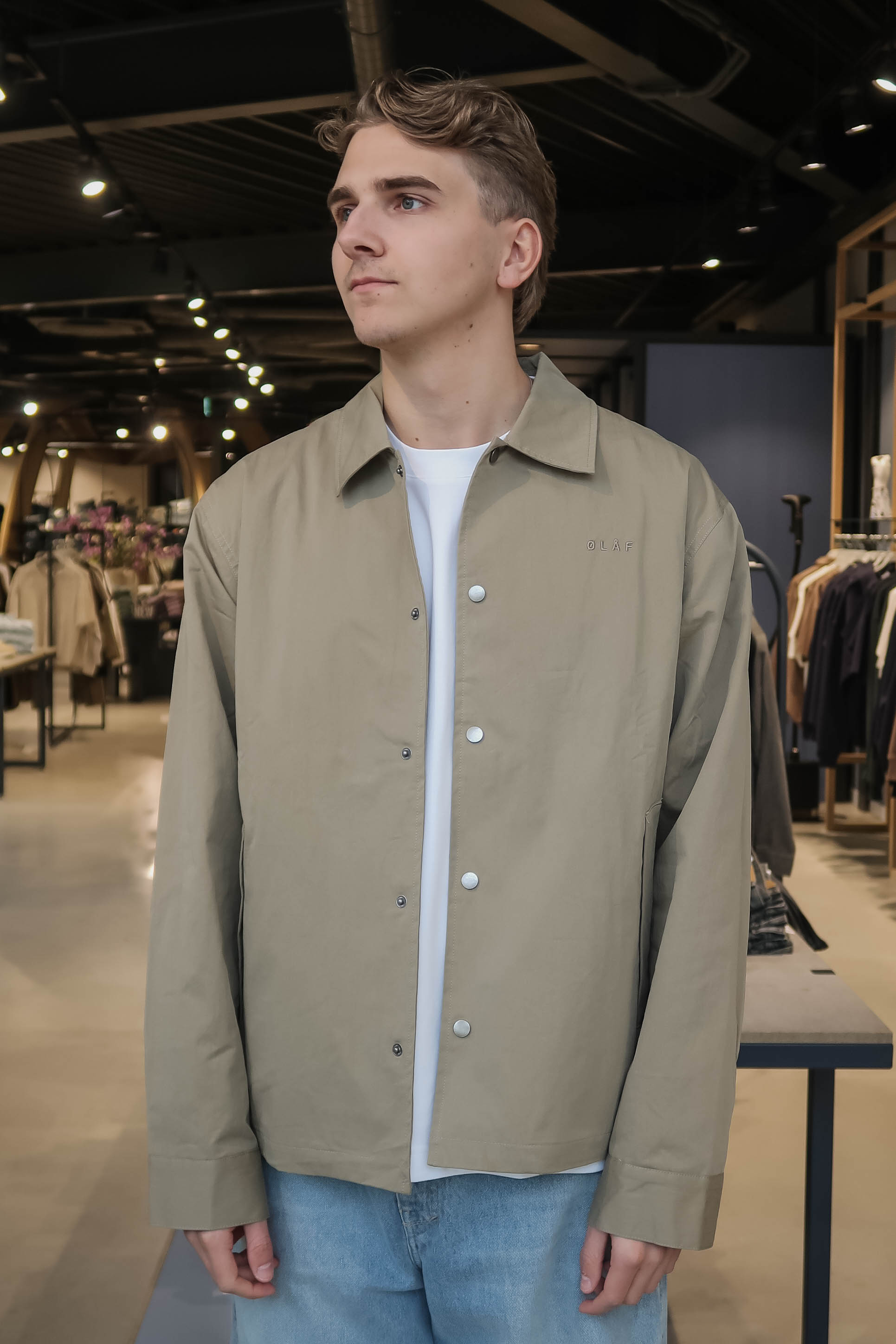 OLAF Heren Overshirt Beige 1
