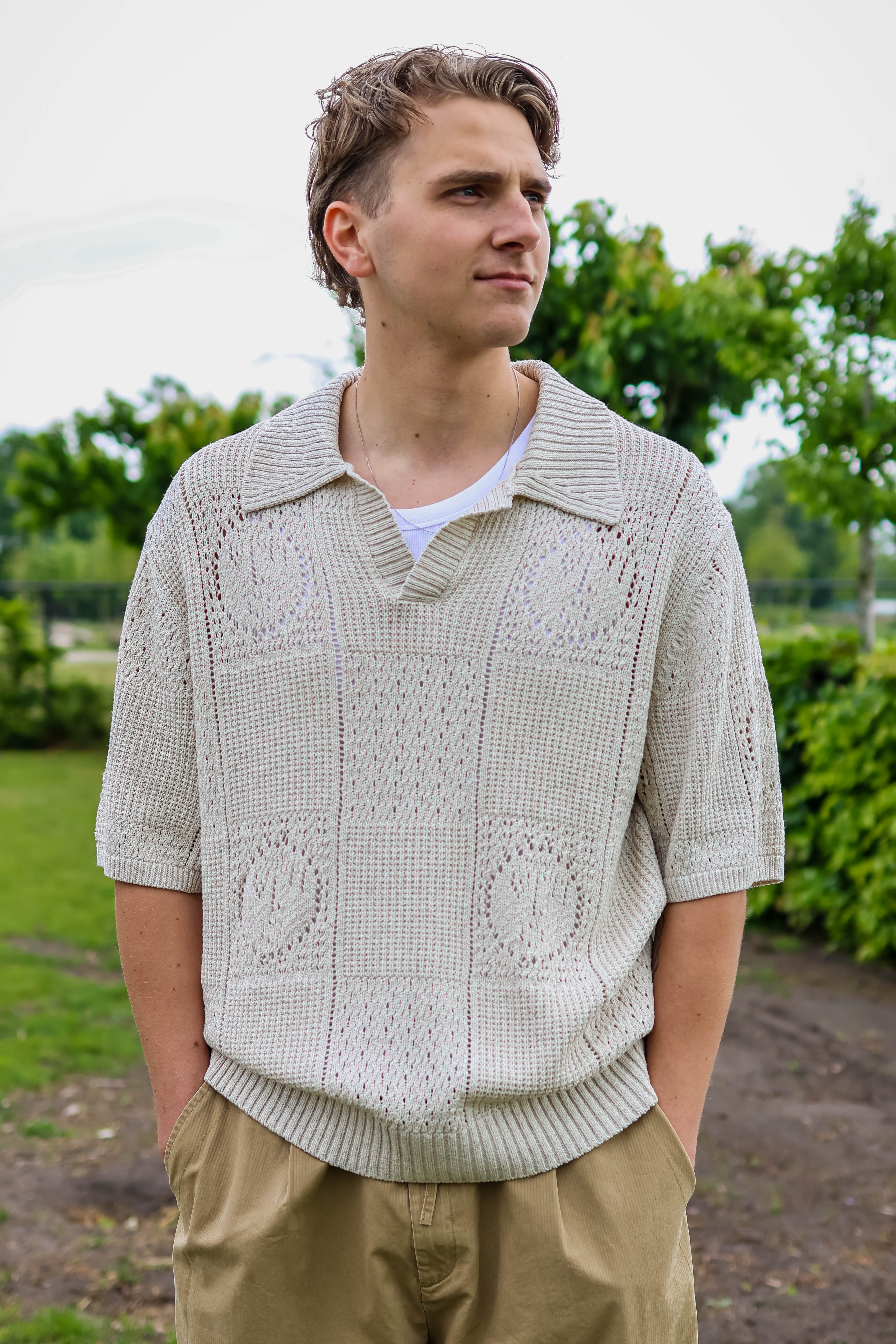 OLAF Heren Polo Korte Mouw Wit 1