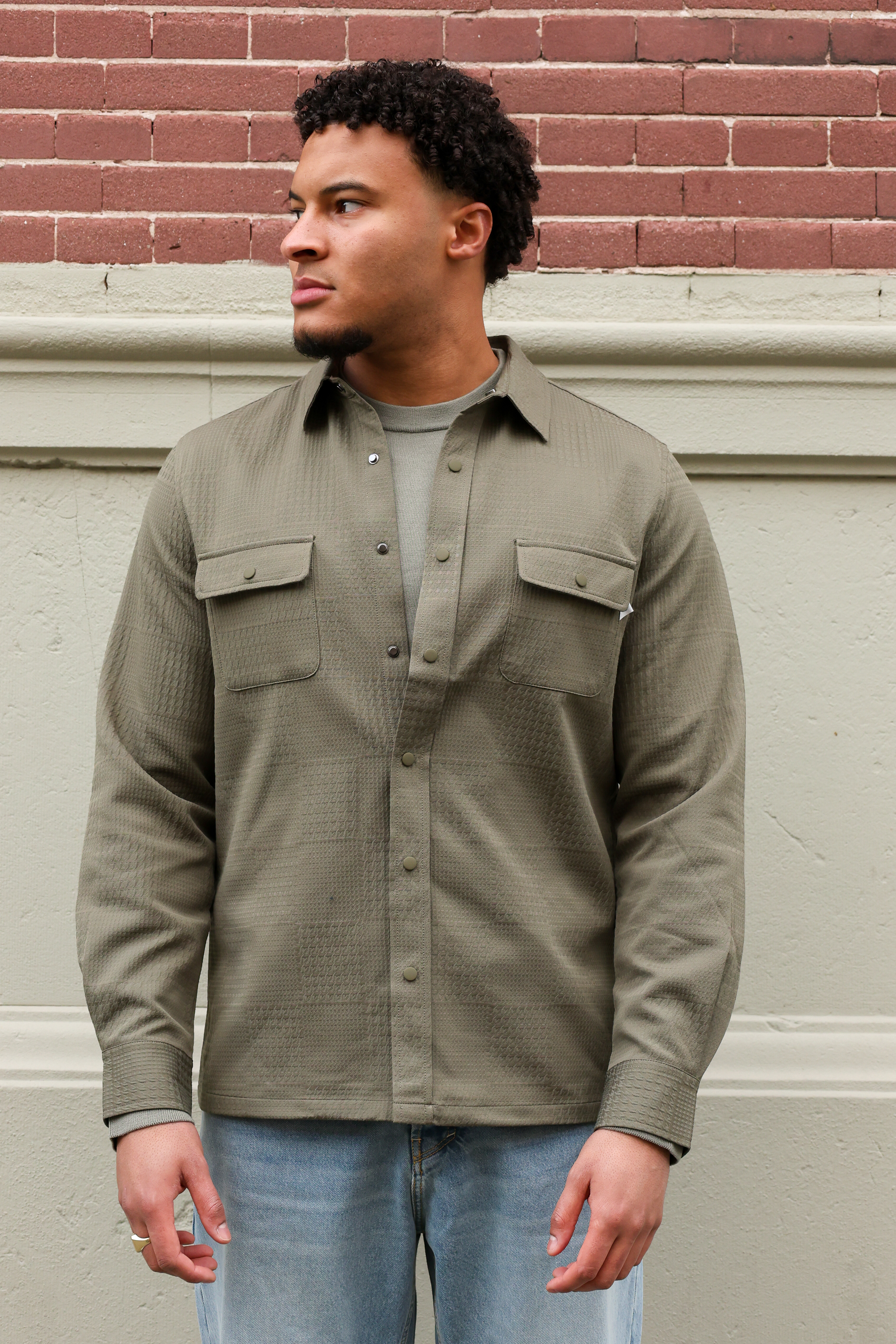 LAW OF THE SEA Heren Overshirt Groen 1