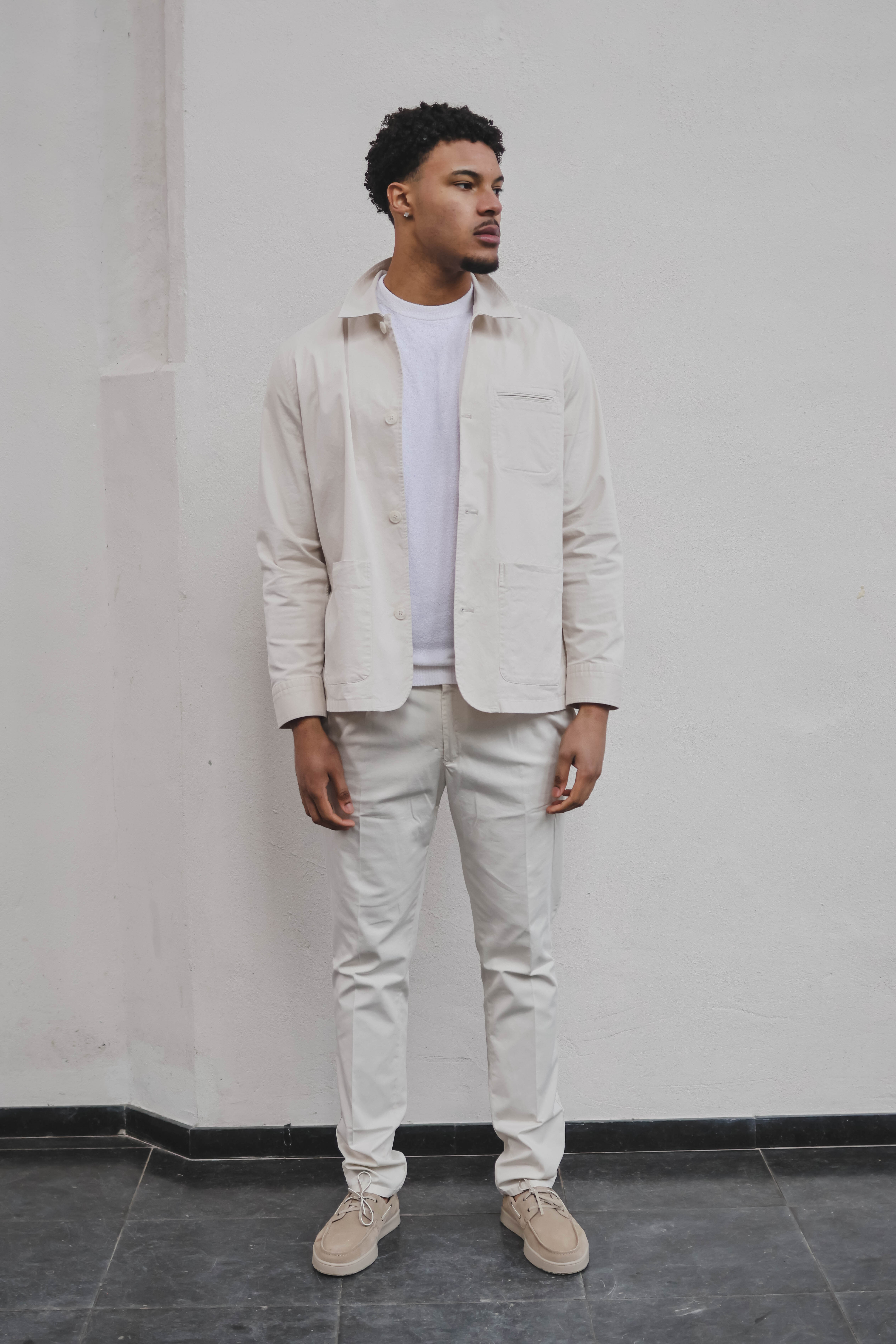 Circolo Heren Overshirt Beige 2