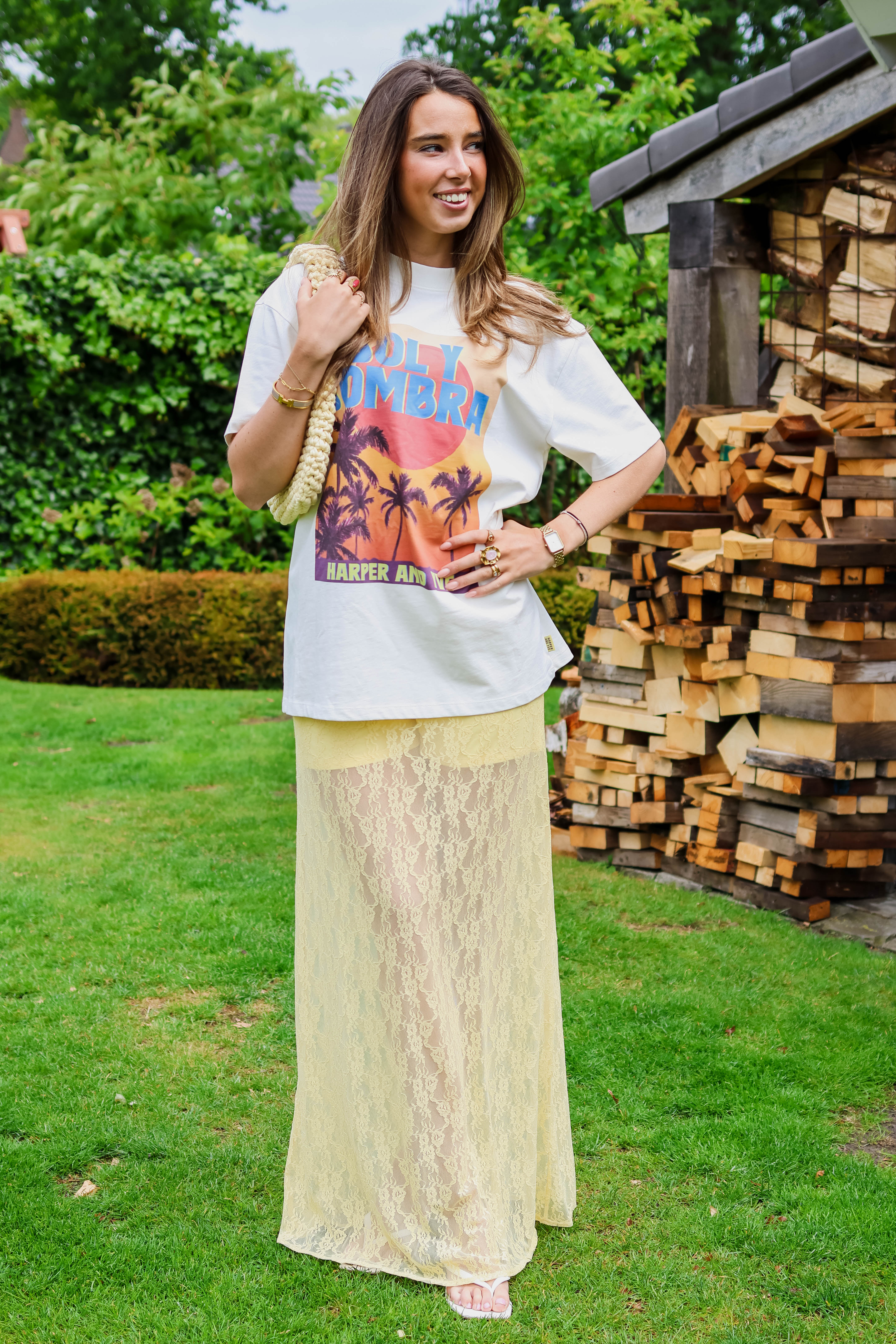 Harper & Yve Dames T-shirt Beige 2