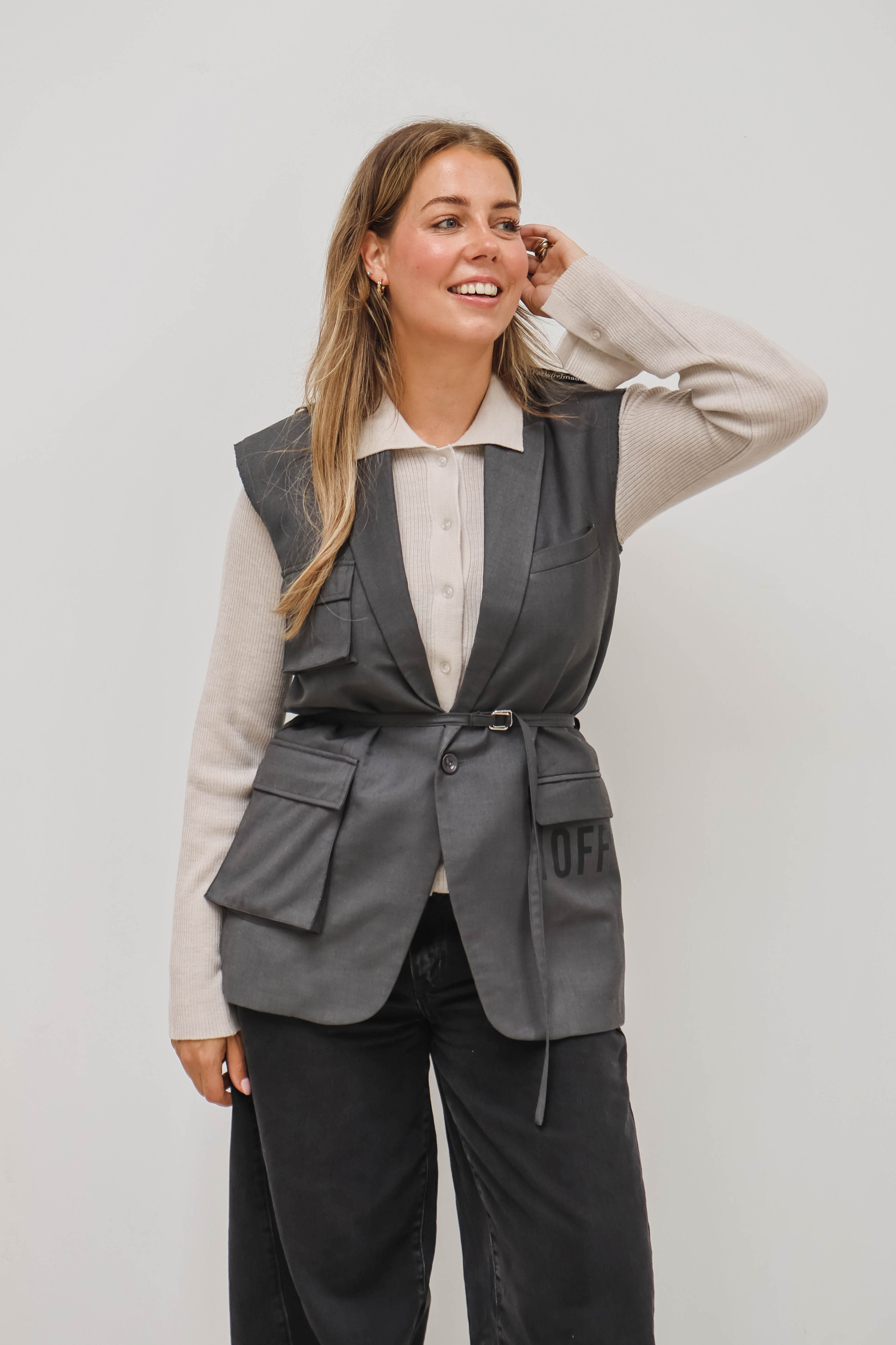 1/OFF Dames Blazer Beige 1