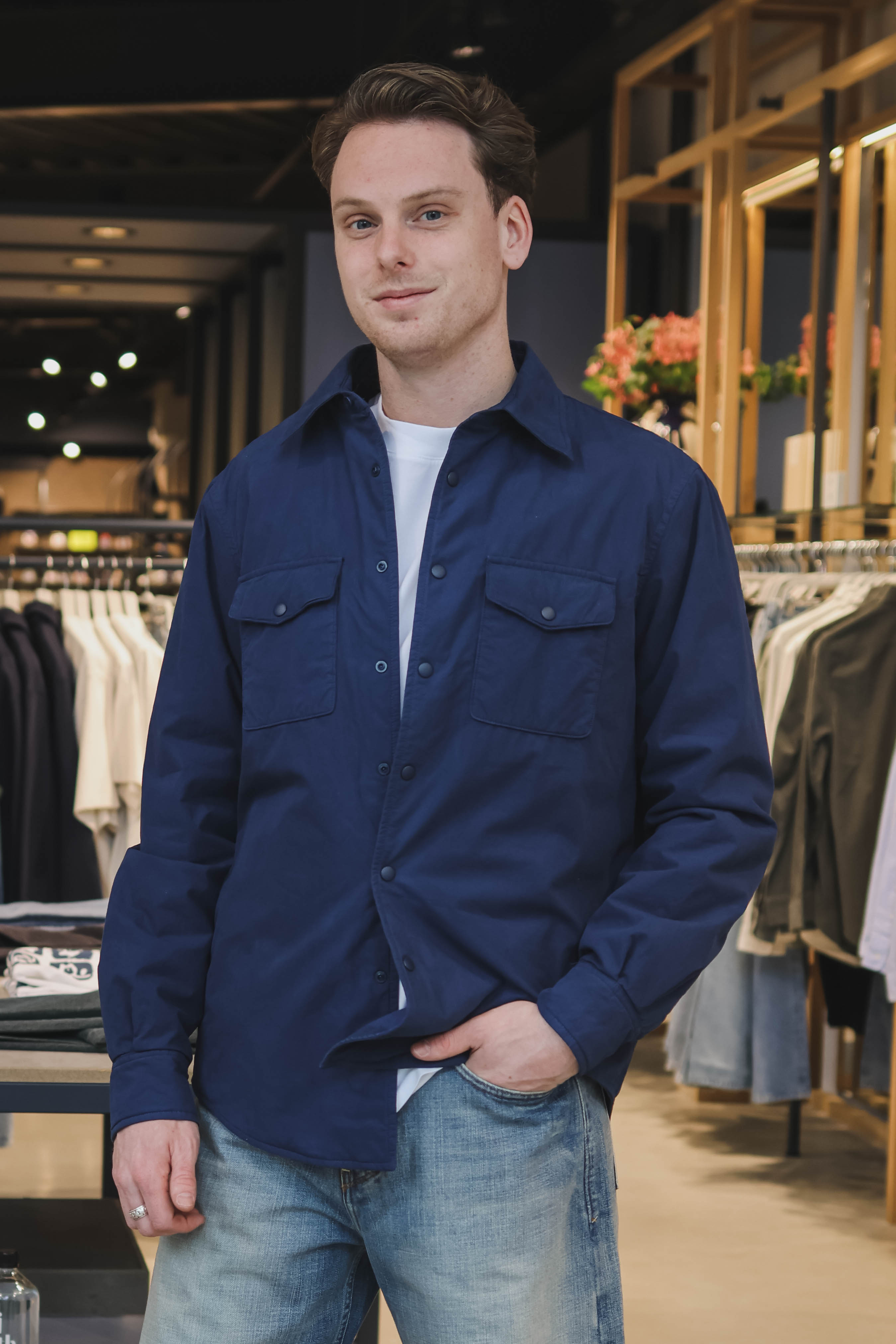 Aspesi Heren Overshirt Blauw 1