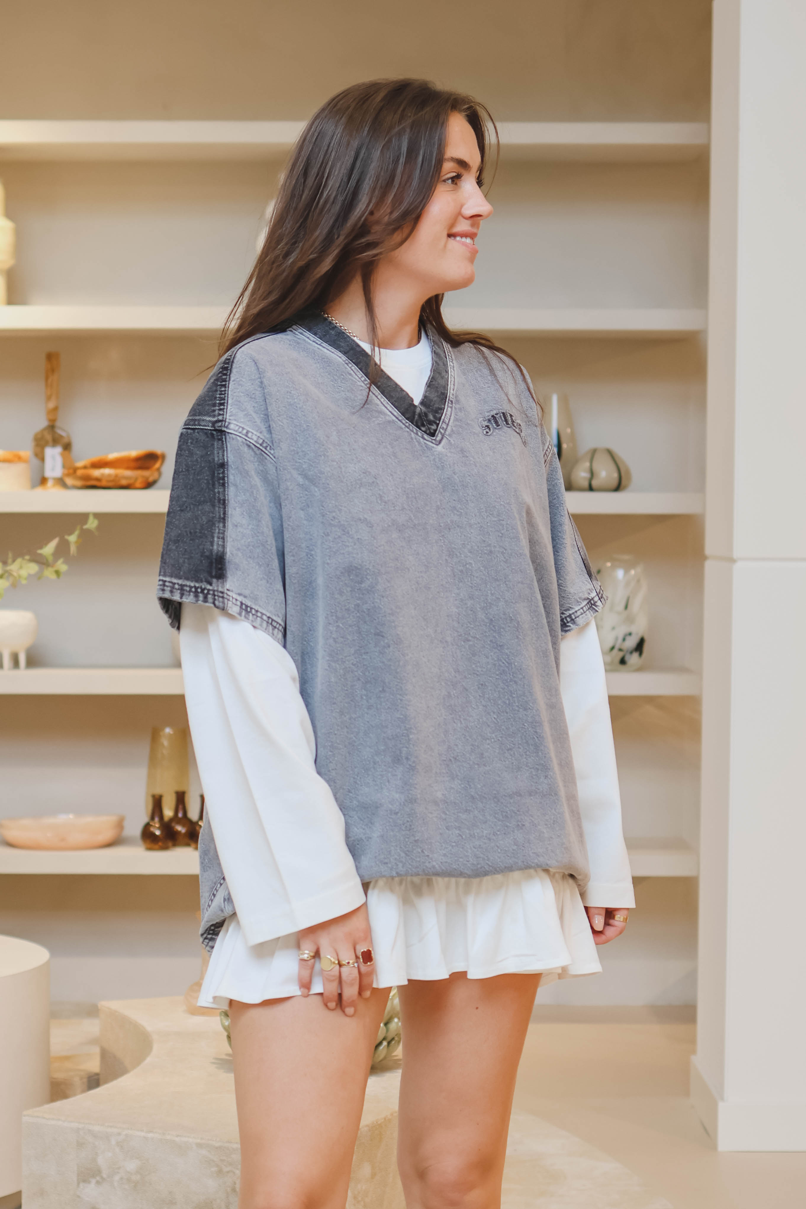 Stieglitz Dames Blouse Grijs 1